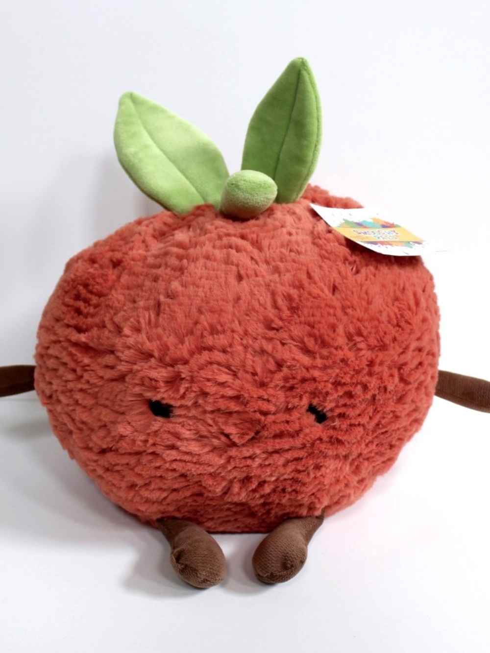 Linzy Toys Yum Yum Smoochy Pals Peach Fruit Fuzzy Plush Stuffed Toy NEW